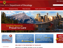Tablet Screenshot of departmentofoncology.com